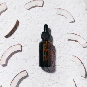 Coconut oil for face and coconut pieces